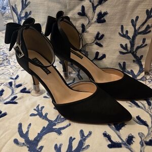 Black Women's Heels with Bow